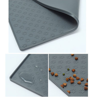 Mat de bol pour chien et chat en silicone Pad alimentaire antiadhésif avec plusieurs couleurs et impression personnalisée