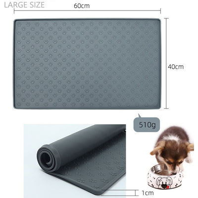 Mat de bol pour chien et chat en silicone Pad alimentaire antiadhésif avec plusieurs couleurs et impression personnalisée