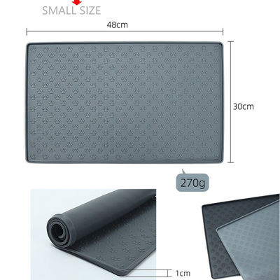 Mat de bol pour chien et chat en silicone Pad alimentaire antiadhésif avec plusieurs couleurs et impression personnalisée