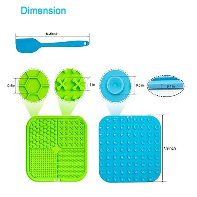 Tapis de silicone pour animaux de compagnie avec tasses d'aspiration Parfait pour les bols à chiens et les bains