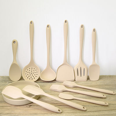 Ensemble d'outils de cuisine en silicone de 11 pièces avec support rond