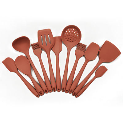 Ensemble d'outils de cuisine en silicone de 11 pièces avec support rond
