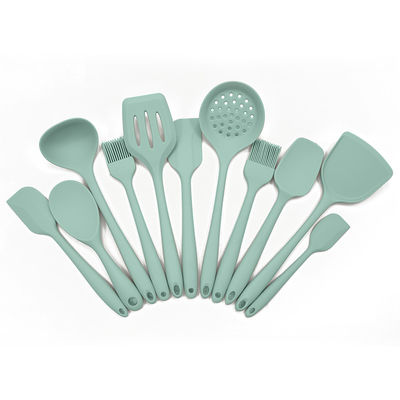 Ensemble d'outils de cuisine en silicone de 11 pièces avec support rond