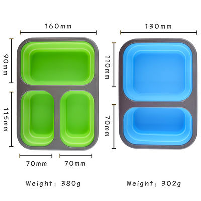 Contenant de stockage de nourriture imperméable 2 compartiments Bento empilable pour les enfants écologiques