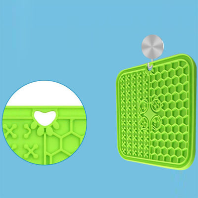 Le tapis de silicone préféré des chiens de 20*20 cm avec tasse d'aspiration et conception durable