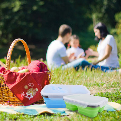 Contenant de stockage de nourriture imperméable 2 compartiments Bento empilable pour les enfants écologiques