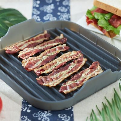 Pâtisserie à bacon en silicone durable pour micro-ondes et cuisson au four Gris ou personnalisé