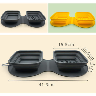 Des bols pour chiens en silicone pour animaux de compagnie de qualité alimentaire pour les voyages et le camping