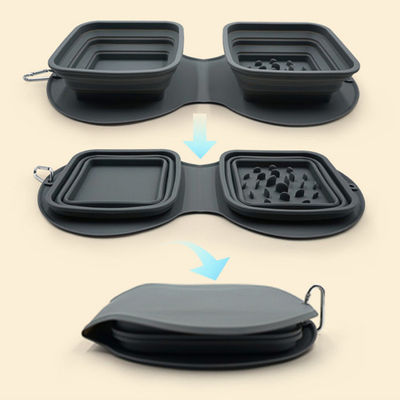Des bols pour chiens en silicone pour animaux de compagnie de qualité alimentaire pour les voyages et le camping