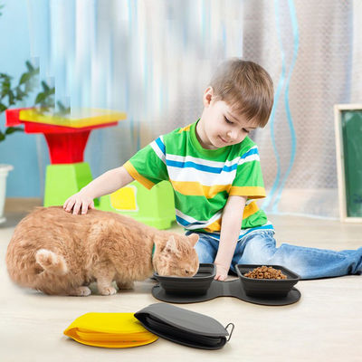 Des bols pour chiens en silicone pour animaux de compagnie de qualité alimentaire pour les voyages et le camping